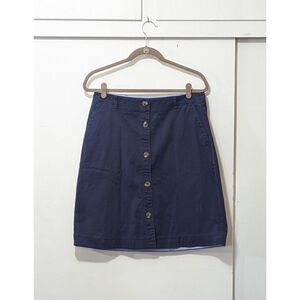 Lands' End button front Skirt with Pockets! sz. 8
